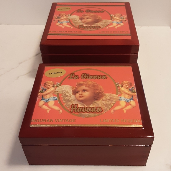 Vintage Pair Of Cigar Boxes